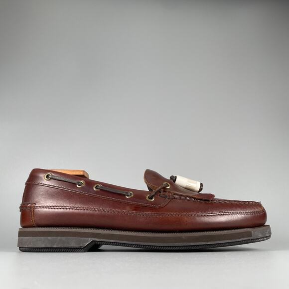 G.H. Bass Henry Men\'s Size 11M Brown Leather Casual Slip On Tassel Kiltie Loafer main image 2